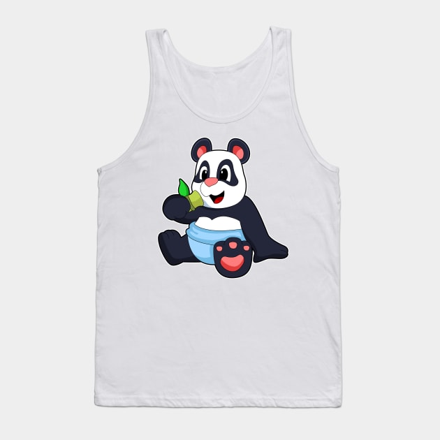 Panda as Baby with Bambus Tank Top by Markus Schnabel